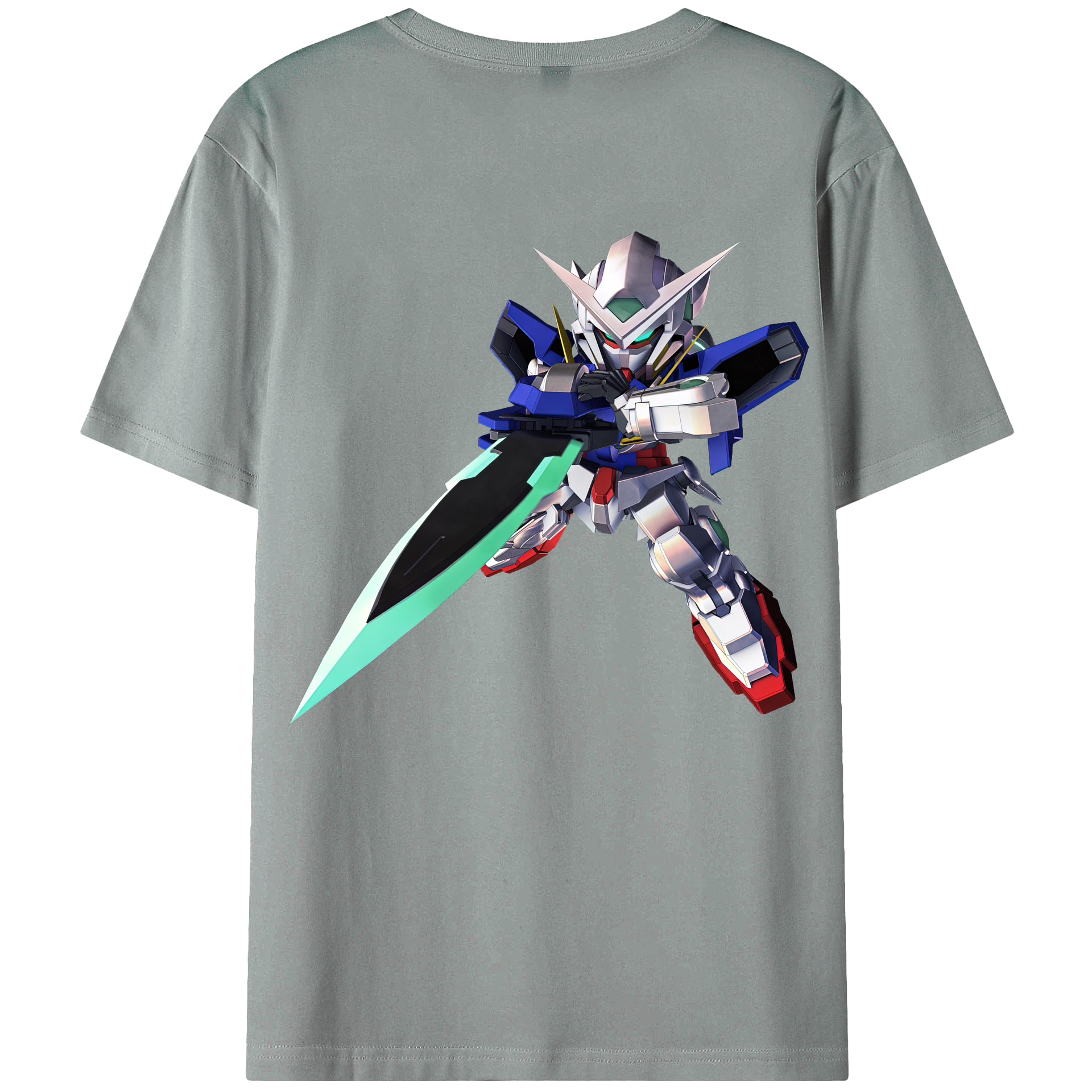 （画像用） 機動戦士ガンダム Mobile Suit Gundam 綿100％ メンズ半袖Tシャツ（バックプリント） 通気性
